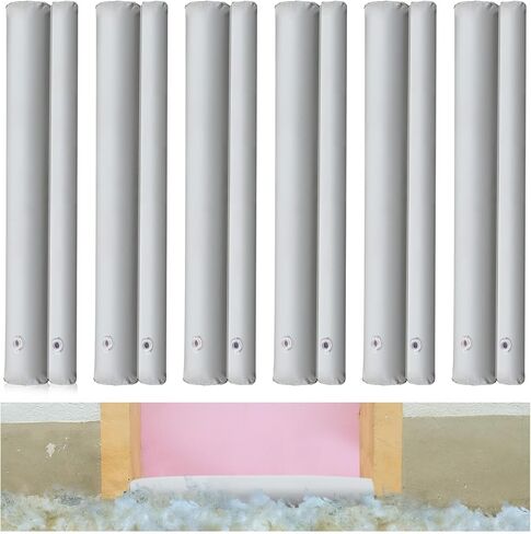 Frienda 4 Pcs PVC Flood Barriers for Home 4 ft x 9 in x 6 in Reusable Flood Prevention Barriers Water Barrier for Flooding PVC Flood Bags Sandbag Alternative PVC Water Diversion Tubes in Saudi Arabia