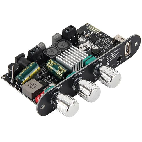 ZK-1001U Mono Amplifier Board with TWS, 100W Power Output, Vehicle Amplifier Wide Voltage Input 9-24V, Supports USB/AUX/Bluetooth in Saudi Arabia