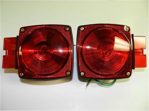 Trailer 7 8 Function Light Stop Turn Tail Light Taillight Square Red - PAIR in Saudi Arabia