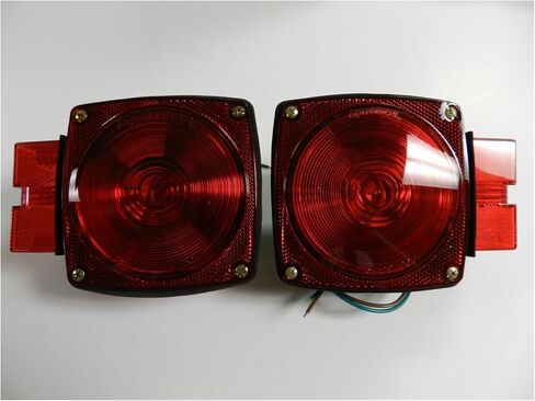 Trailer 7 8 Function Light Stop Turn Tail Light Taillight Square Red - PAIR in Saudi Arabia