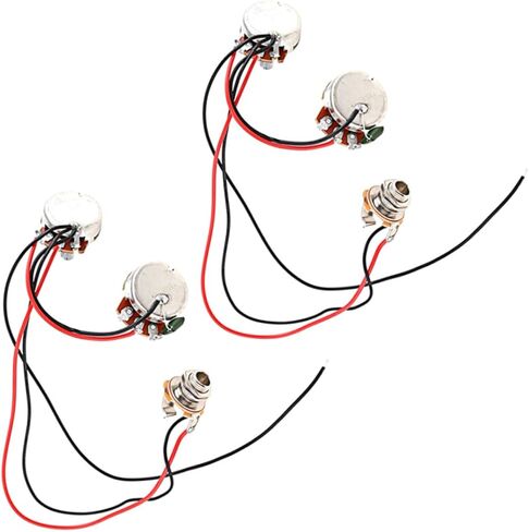 Toyvian 2 Sets Electric Bass Guitar Wiring Harness Kit Pickup Wiring Harness for Bass Guitar Parts for Musician Repairs and Upgrades in Saudi Arabia
