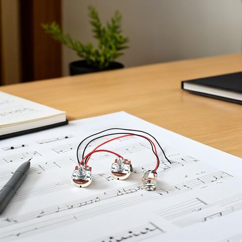 Toyvian 2 Sets Electric Bass Guitar Wiring Harness Kit Pickup Wiring Harness for Bass Guitar Parts for Musician Repairs and Upgrades in Saudi Arabia
