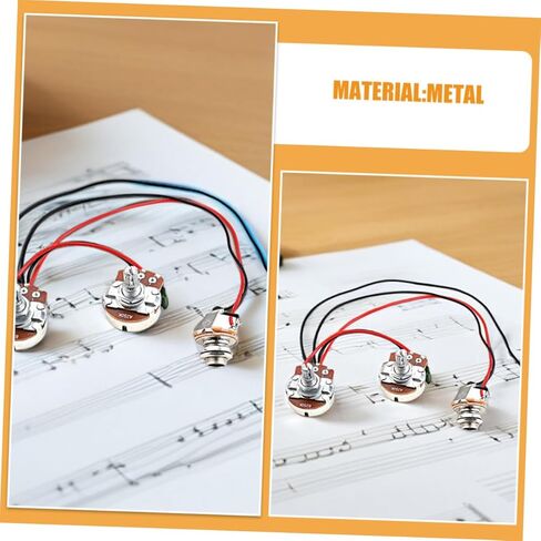 Toyvian 2 Sets Electric Bass Guitar Wiring Harness Kit Pickup Wiring Harness for Bass Guitar Parts for Musician Repairs and Upgrades in Saudi Arabia