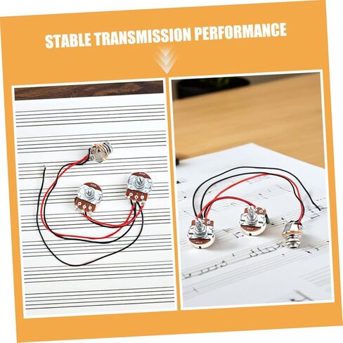 Toyvian 2 Sets Electric Bass Guitar Wiring Harness Kit Pickup Wiring Harness for Bass Guitar Parts for Musician Repairs and Upgrades in Saudi Arabia
