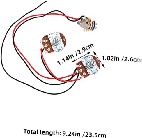 2 Sets Bass Guitar Wiring Harness Kit, Prewired Bass Circuit Harness with Enhanced Tone for Stage Performance and Music Expression, Professional Guitar Accessories in Saudi Arabia