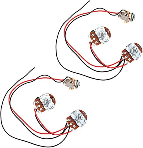 Yardwe 2 Sets Bass Guitar Wiring Harness Kit with Prewired Circuit for Electric Bass Guitar Parts Suitable for Stage Performance and Music Expression in Saudi Arabia