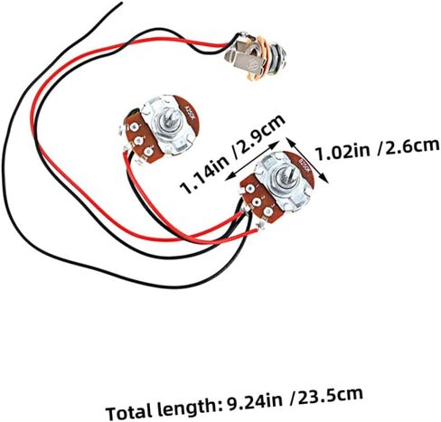 Yardwe 2 Sets Bass Guitar Wiring Harness Kit with Prewired Circuit for Electric Bass Guitar Parts Suitable for Stage Performance and Music Expression in Saudi Arabia