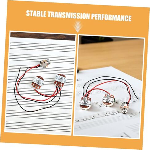 Yardwe 2 Sets Bass Guitar Wiring Harness Kit with Prewired Circuit for Electric Bass Guitar Parts Suitable for Stage Performance and Music Expression in Saudi Arabia