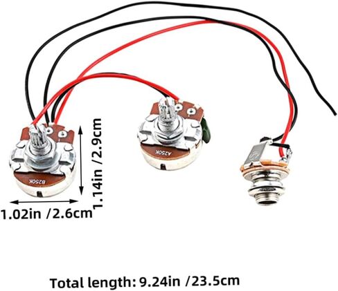 Yardwe 2 Sets Bass Guitar Wiring Harness Kit with Prewired Circuit for Electric Bass Guitar Parts Suitable for Stage Performance and Music Expression in Saudi Arabia