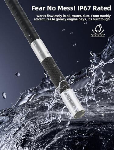 Endoscope Camera with Light[360°Rotation],1920P HD Articulating Borescope with Semi-Rigid Snake Camera, IP67 Waterproof Inspection,Gifts/Tools Bore Scope Girls for Men for iPhone in Kuwait