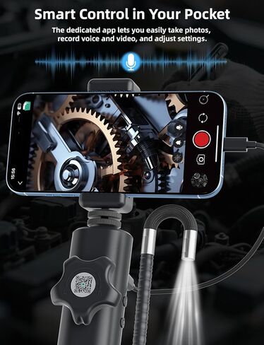 Endoscope Camera with Light[360°Rotation],1920P HD Articulating Borescope with Semi-Rigid Snake Camera, IP67 Waterproof Inspection,Gifts/Tools Bore Scope Girls for Men for iPhone in Kuwait