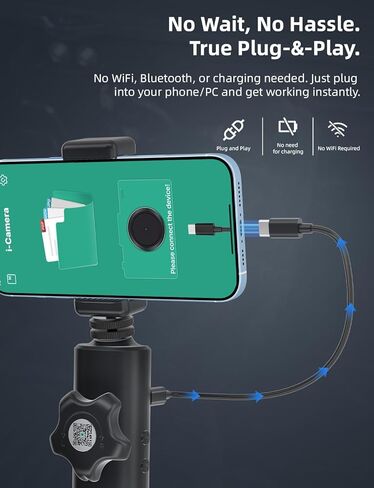 Endoscope Camera with Light[360°Rotation],1920P HD Articulating Borescope with Semi-Rigid Snake Camera, IP67 Waterproof Inspection,Gifts/Tools Bore Scope Girls for Men for iPhone in Kuwait