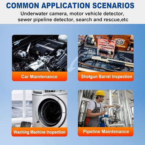 منظار بفتحة صغيرة 3.9 ملم، كاميرا منظار بفتحة - مناسبة لـ. 20 عيارًا وأنابيب أكبر، أداة فحص ماسورة البندقية، مناسبة للهواتف الذكية التي تعمل بنظام Android وiOS iPhone وiPad وSamsung in Kuwait