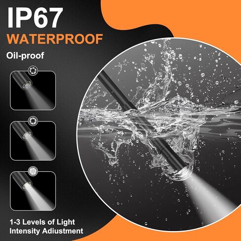 كاميرا المنظار مع ضوء، شاشة HD 4.3 بوصة، منظار مقاوم للماء 5.5 مم، كابل شبه صلب بطول 6.6 قدم، 6 كاميرات سباكة LED للأنابيب ومحرك السيارة وفحص الصرف in Kuwait