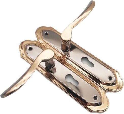 Black Gold Interior Door Locks Wooden Handle Handles 1Pcs in Saudi Arabia