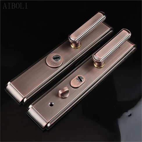 Double-Layer Thickened Stainless Steel Red Ancient Handle Door Lock 1Pcs in Saudi Arabia