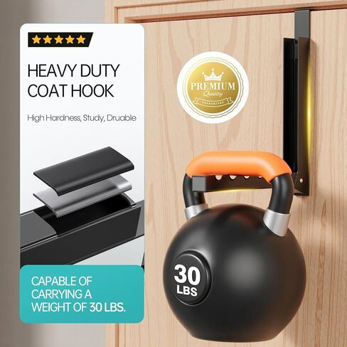 Over the Door Drying Rack Clothing Hook, 【2 Pack】Foldable Coat Hanger for Landry Room, Bathroom, 6 Groves Druable Clothes Door Hanging for Towel, Coat, Sweater, Hat, Compact for Storage, Travel- Black in Saudi Arabia