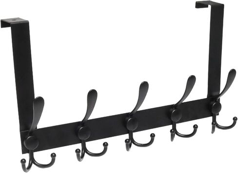 Over The Door Hook Tower Rack 6-Hooks Adjustable Gold Door Towel Hanger in Kuwait