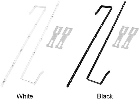 2 Pcs Over The Door Mirror Hanger, Adjustable Door Mirrors Hanger with Protective Lining,Brackets Perfec-t Height and Fit (Mirror Not Included)(White) in Saudi Arabia