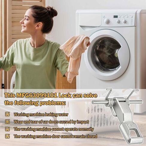 MFG63099101 Washer Door Lock Hook Compatible with LG Kenmore Washing Machine Washer Door Hook Strike Replace 4026ER4004B MFG630991012674973 in Kuwait