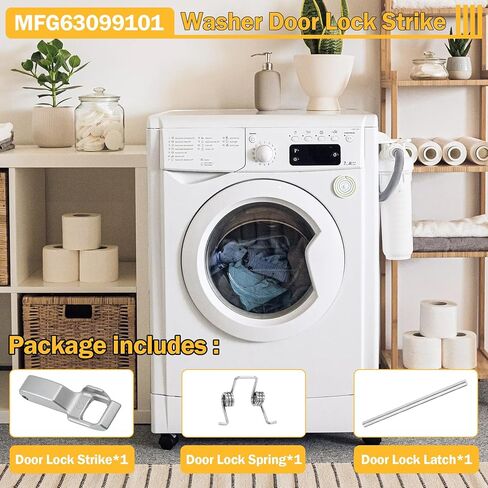 MFG63099101 Washer Door Lock Hook Compatible with LG Kenmore Washing Machine Washer Door Hook Strike Replace 4026ER4004B MFG630991012674973 in Kuwait