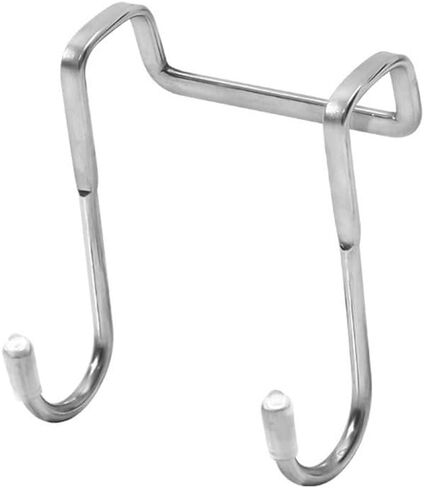 Towel Organizer Heavy Duty Free Punching Metal Double S-Shaped Hook Over The Door Hook Door Back Hanging Clothes Hook Drawer Cabinet Hook(Silver-Short) in Saudi Arabia
