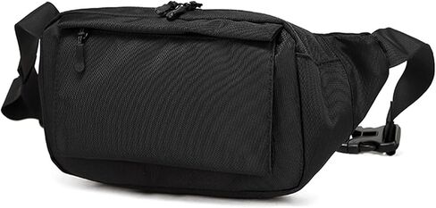 GORELAX Black Fanny Pack for Men Women, EDC Crossbody sling Chest Bag, Lightweight Waist Bag for Running,Travel, Hiking，Workout (Adjustable 18"-56"Waist) | lightweight in Kuwait