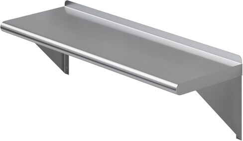 AmGood 12" X 36" Stainless Steel Wall Shelf | NSF | Metal Shelving | Garage, Laundry, Storage, Utility Room | Restaurant, Commercial Kitchen in Kuwait