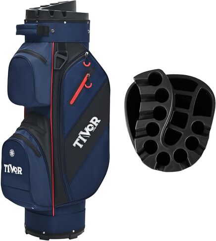 حقيبة عربة الجولف TIVOR 2026 T-Lock - 15 طريقة فواصل كاملة الطول، 9 جيوب، مقبض سهل الوصول وأشرطة مريحة | مثالية لعربة التسوق والمشي، وتتضمن غطاء المطر in Saudi Arabia