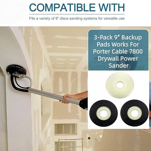 3Pack 9" Discs Sanding Backup Pads,Works with a Variety of 9" Discs Sanding Systems, Compatible with Porter Cable 7800 Drywall Sander in Saudi Arabia