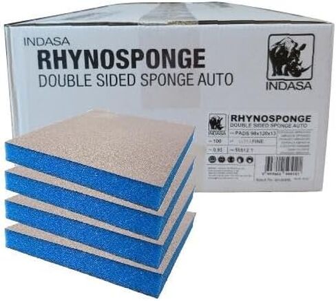 Buy Indasa Rhyno Sponge Double Sided Hand Sanding Pads, Ultra Fine in Saudi Arabia