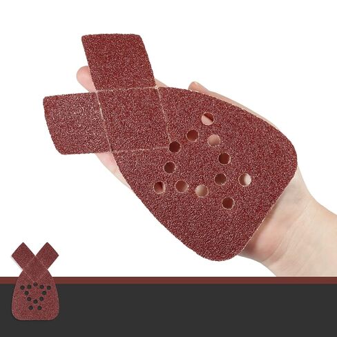 20 Pcs Mouse Sander Sandpaper 40 Grit 12 Hole Mouse Sander Pads with 2 Extra Tips for Replacement Hook and Loop Sandpaper in Saudi Arabia