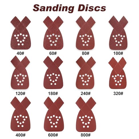 20 Pcs Mouse Sander Sandpaper 40 Grit 12 Hole Mouse Sander Pads with 2 Extra Tips for Replacement Hook and Loop Sandpaper in Saudi Arabia