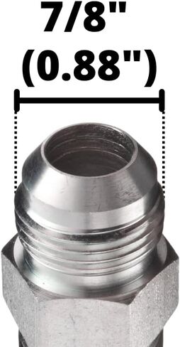 1/2" Hose x 5/8" JIC 37 Degree Male Compatible with Parker 43-Series Hydraulic Hose Ends Crimp Fitting | MJ-08-10-43 (10-PACK) in Saudi Arabia