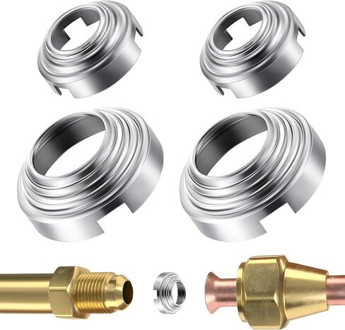 Saillong SAE Flare Connections, Hydraulic Flare Fitting for Refrigeration Leaks, Leak Free HVAC, Ductless Mini Split, Schrader Valve & Refrigerate Pipe Fitting(2 x 1/4" & 2 x 3/8") in Saudi Arabia