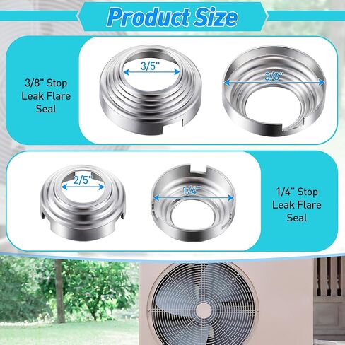 Saillong SAE Flare Connections, Hydraulic Flare Fitting for Refrigeration Leaks, Leak Free HVAC, Ductless Mini Split, Schrader Valve & Refrigerate Pipe Fitting(2 x 1/4" & 2 x 3/8") in Saudi Arabia
