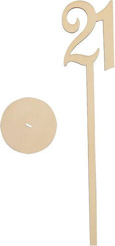 TENDYCOCO Wooden Table Numbers 1-40 with Round Base Holder 14.01In Rustic Seat Signs for Wedding Reception and Home Decoration in Saudi Arabia