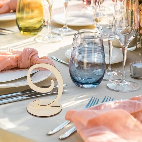 Wedding Table Numbers 1-20, Wooden Reusable Tabletop Signs with Stand for Wedding Reception Banquet Anniversary Party Birthday Bridal Shower Hotel Bar Restaurant Farmhouse Decorations in Saudi Arabia
