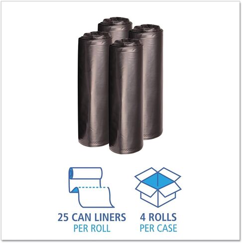 Boardwalk 520 Super Extra-Heavy Repro Can Liner, 33x39, 1.6 Mil, 33gal, Blk, 10 BG/RL, 10RL/CT in Saudi Arabia