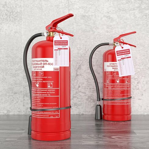 200 مجموعة من علامات فحص طفاية الحريق مع 200 قطعة من أربطة السحاب القابلة للتعديل و200 قطعة من علامات فحص السلامة الشهرية والسنوية لمعدات الحريق، 4.2 × 2.1 بوصة in Kuwait