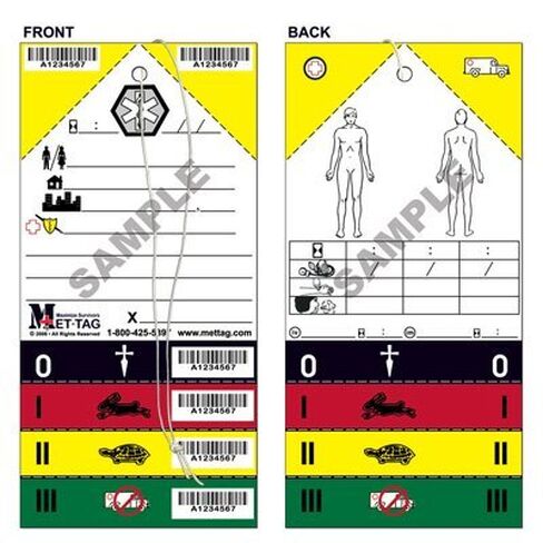 Met Tag Triage Tag, Standard Field 50/Pack in Kuwait