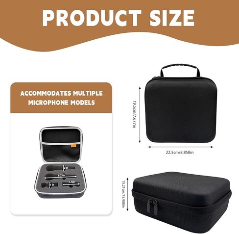 حافظة ميكروفون متوافقة مع ميكروفونات Shure المزدوجة الديناميكية SM58/ SM57/ PGA48/ SM58S/ BETA 58A/ PGA58، غطاء كاريوكي ميكروفون محمول باليد لمحول حامل A25D وكابل - صندوق فقط in Kuwait