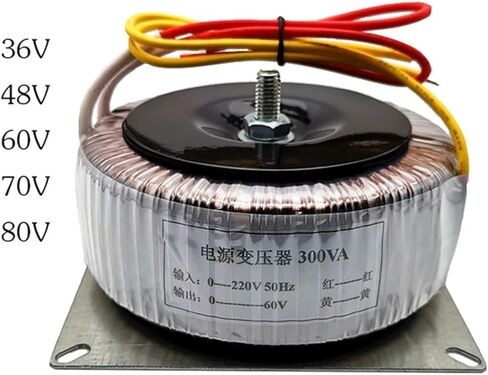 300 واط محرك متدرج جميع الأسلاك النحاسية محول حلقي AC220V إلى AC60V محول الطاقة 36V48V70V80V (70 فولت) in Kuwait