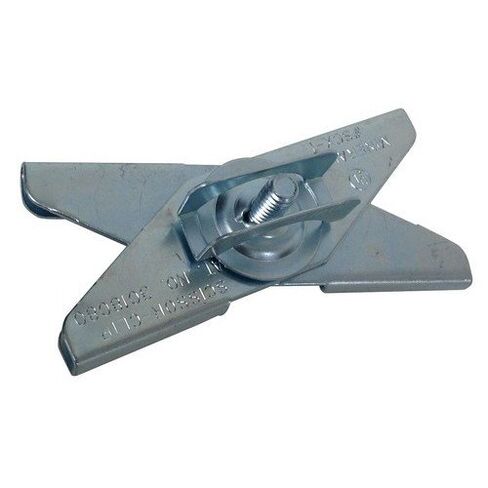 Morris Products T-Bar Scissor Clips – 2 Piece Zinc Plated Clip, Wing Nut Washer – For Mounting Fixtures, Boxes to 1" Bar – UL Listed – 2" Sheet Stud Size, (18388) in Saudi Arabia