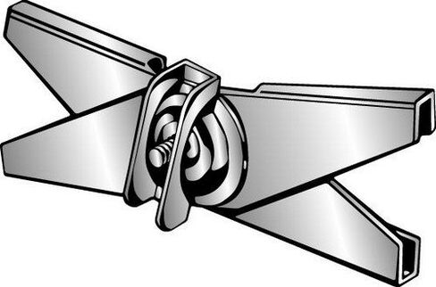 Morris Products T-Bar Scissor Clips – 2 Piece Zinc Plated Clip, Wing Nut Washer – For Mounting Fixtures, Boxes to 1" Bar – UL Listed – 2" Sheet Stud Size, (18388) in Saudi Arabia
