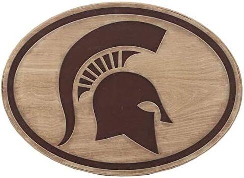 Michigan State University Spartans Logo Wood Wall Decor - Vintage Michigan State Wall Art for Man Cave, Office or Bedroom in Saudi Arabia