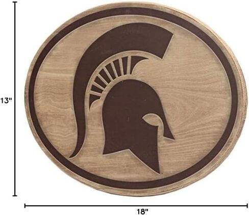 Michigan State University Spartans Logo Wood Wall Decor - Vintage Michigan State Wall Art for Man Cave, Office or Bedroom in Saudi Arabia