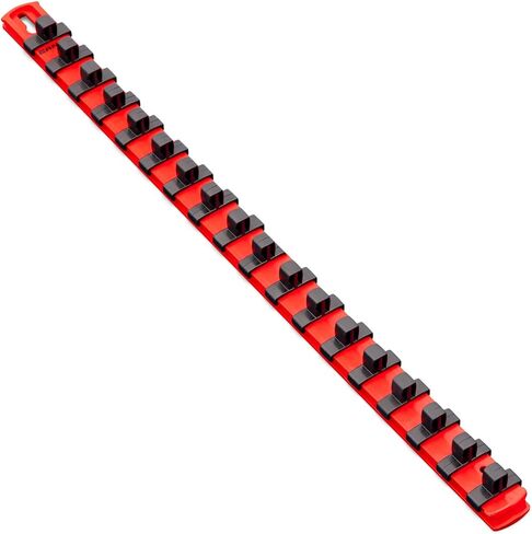 Ernst Manufacturing 8321 منظم مقبس مقاس 18 بوصة مع مشبك Dura-Pro HD مقاس 17 1/2 بوصة، أحمر in Kuwait