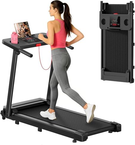 Walking Pad Treadmill with Handles Fitness Equipment Treadmills for Home Small,Upgrade 3.0HP Low Noise Under Desk Treadmill,350 LBS Capacity Foldable Walking Pad with LED Display in Saudi Arabia