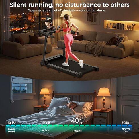 Walking Pad Treadmill with Handles Fitness Equipment Treadmills for Home Small,Upgrade 3.0HP Low Noise Under Desk Treadmill,350 LBS Capacity Foldable Walking Pad with LED Display in Saudi Arabia